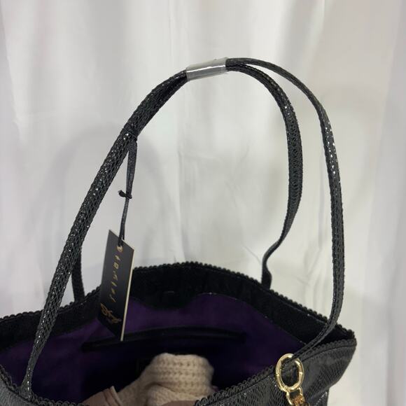 Sharif Designs NWT Egyptian Pharaoh Patchwork Tote Bag Gold Tassel Statement - Picture 3 of 7